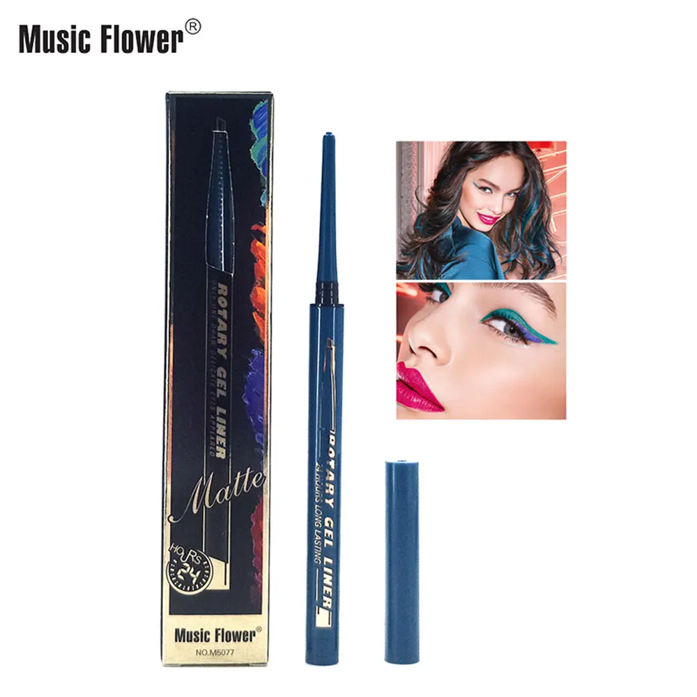 Music Flower, быстро сохнет, красочная подводка для глаз ручка с натуральным водостойкая стойкая antidyeing 8 цветов косметика для глаз