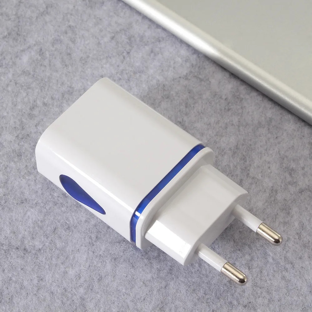 EPULA EU штепсельная вилка LED USB AC быстрое зарядное устройство адаптер 2 порта для