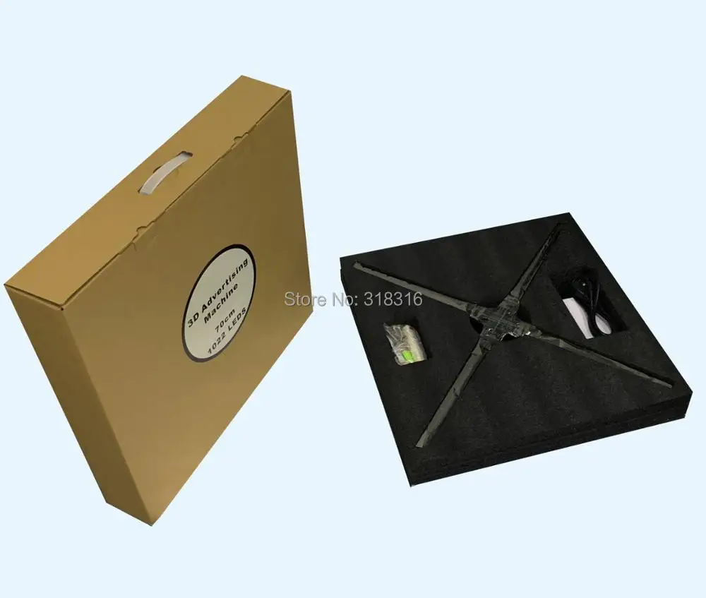 Displamax 70cm wifi(IOS/Android/PC control) 3D hologram advertising led fan holographic display advertising light