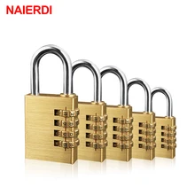 NAIERDI High Security Solid Brass Anti-Drill Lock Digital Combination Password Lock Travel Luggage Code Padlock Suitcase Locks rarelock 5 letters code combination password lock door box gym locks suitcase luggage bicycle locks a