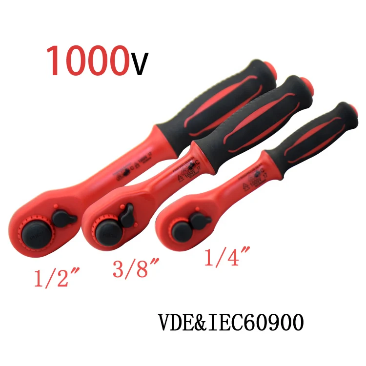 Изоляционный гаечный ключ высокого напряжения 1000 В 1/4 3/8 1/2 IEC60900 VDE