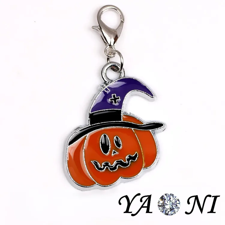 

20pcs/lot Free Shipping Alloy Metal Enamel Halloween Pumpkin Charms Pendant Fit Women Diy Bracelets & Bangles Jewelry