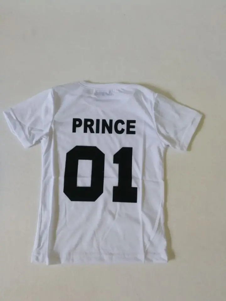 Family Look Short sleeved T-shirt Father Son Mother and Daughter Clothes 01 King Queen Prince Princess Family Matching Outfits - Цвет: Prince 01