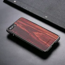 Showkoo Original Wood + KEVLAR Fiber+Metal Frame Phone Case For iPhone 7 Plus 6s 6 Plus Case Cover wood phone case For iPhone 7