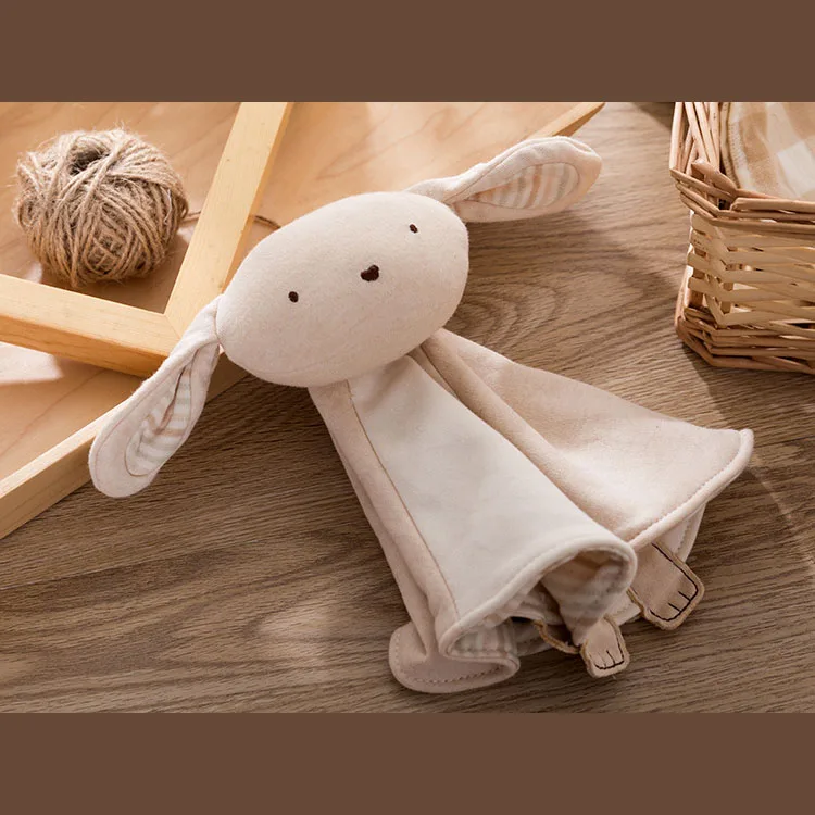 Детское успокаивающее полотенце для новорожденных, биологическое животное, ручная кукла, утешительная кукла, слон, медведь, кролик, для сна - Цвет: Rabbit