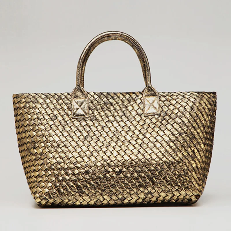 Women's Faux Leather Snakeskin Tote Bags Ladies Fashion Designer Handbags Large 