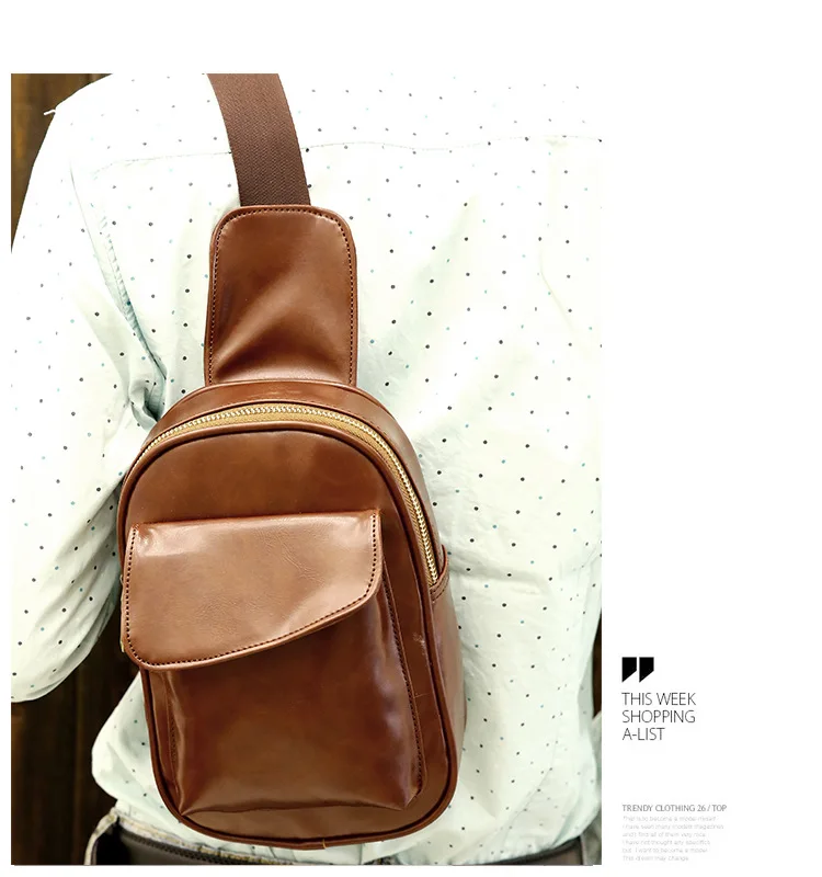 2019 Новая мода Для мужчин Талия пакеты мужской Мужская нагрудная Сумка Высокое качество мальчиков фирменный дизайн кожа груди сумки через