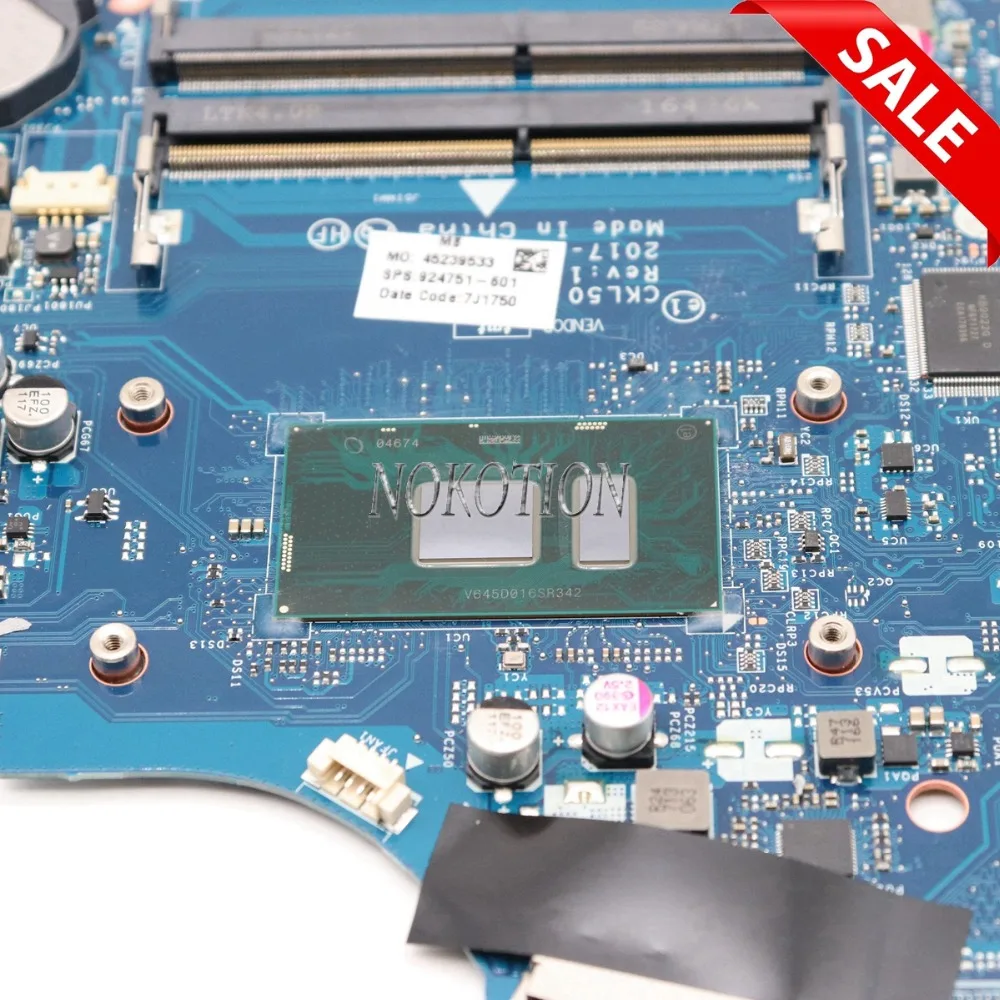 NOKOTION CKL50 LA-E801P اللوحة لابتوب HP جناح 15-BS SR342 I5-7200U الرئيسية مجلس 924751-601 924751-001 العمل