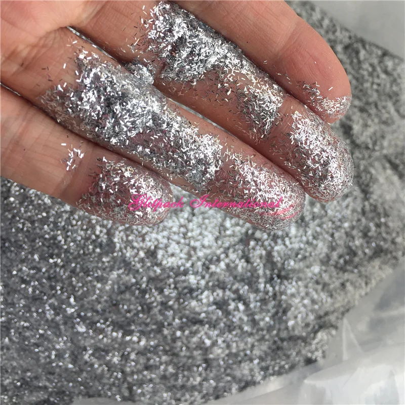 glitter fiber silver
