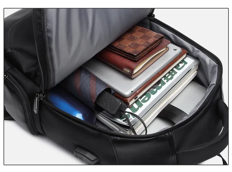 15,6 дюймовый ноутбук путешествия рюкзак мужской бизнес USB заряд водонепроницаемый  школьный портфель для подростка