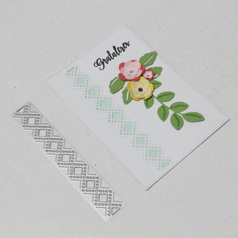 

Rhombus Square Border Metal Dies Cutting Decorative Scrapbooking Steel Craft Die Stamp Embossing Card Stencil DIY Album