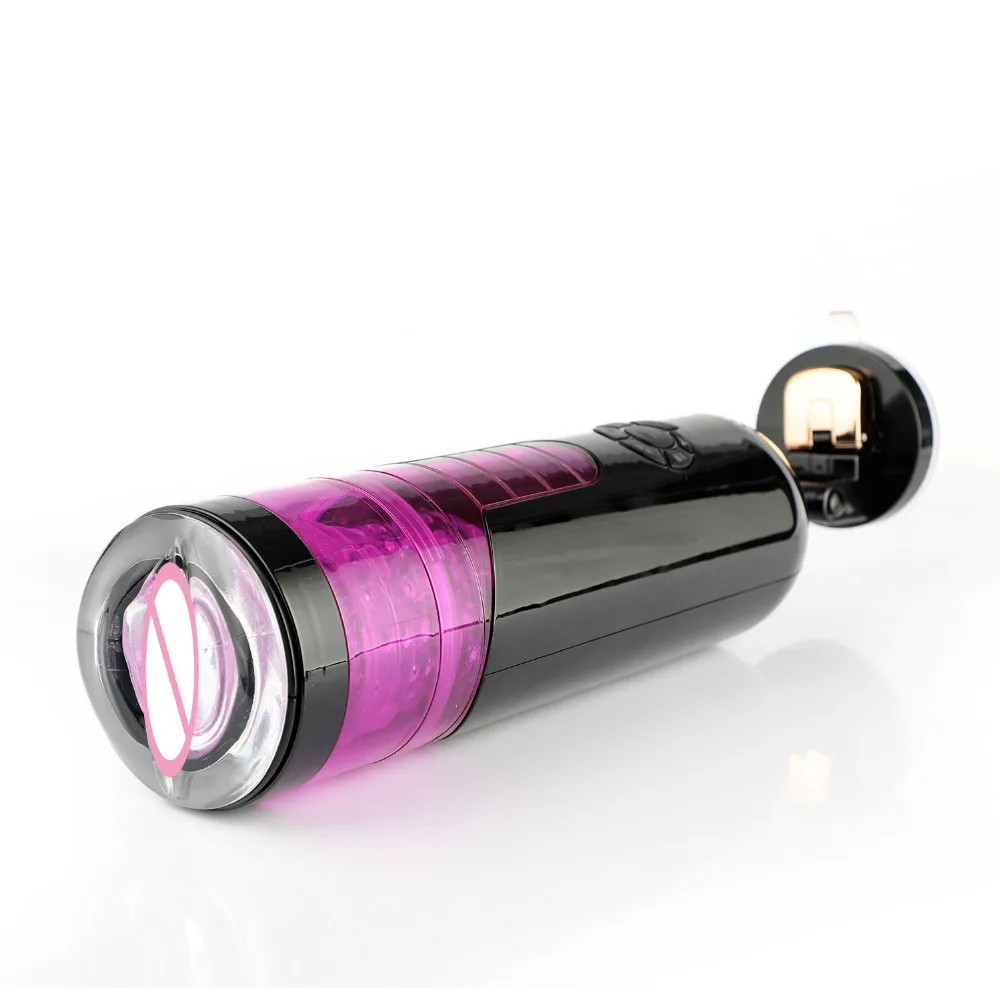 Men's Hands-free Auto Sucking Retractable Passion Aircraft Cup Male Penis Exercise Masturbator Masturbation Cup Adult Sex Toys