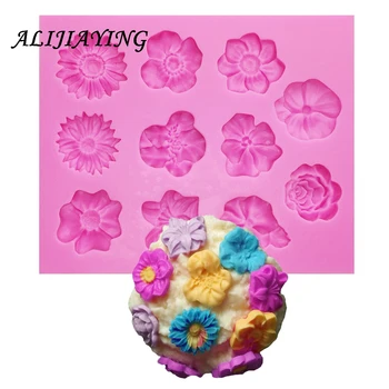

1Pcs Flower Silicone Mold,chrysanthemum Sugarcraft Cake Decorating Tools,Fondant Chocolate Molds Cake Border Mould D1095