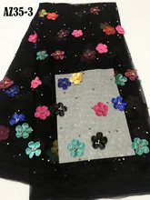 2019 חדש סגנון צרפתית נטו תחרה בד 3D פרח אפריקאי טול רשת תחרה בד באיכות גבוהה תחרה ניגרית בדי ZA120(China)