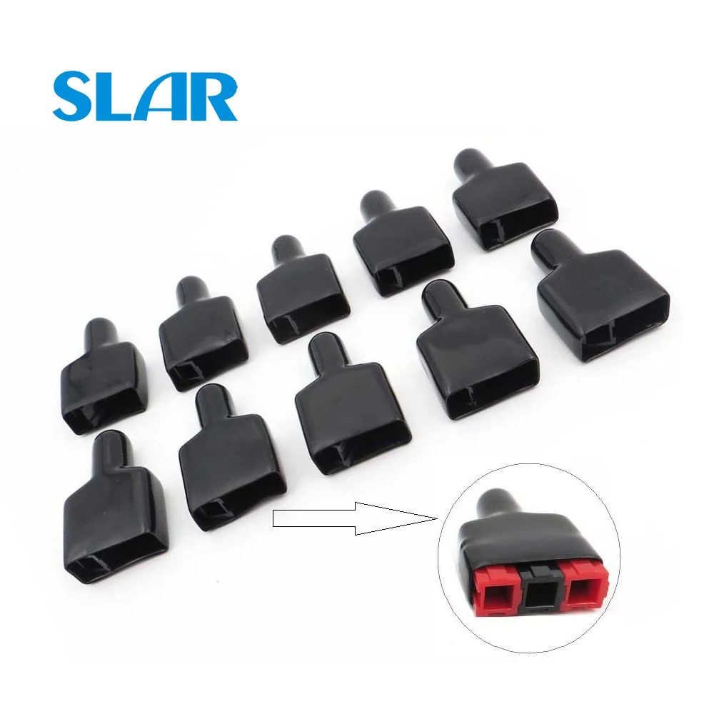 

10Pcs X FR PVC Cover Flame Retardant Sleeve for 3pcs PP30 PP45 power plug Connector Housing Solar Caravan Boat Black color