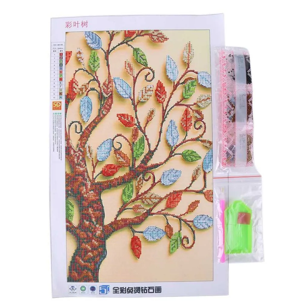 

Creative DIY 5D Diamond Painting Cross Stitch Round Diamond Embroidery Rich Tree Diamond Mosaic for Home Decor Picture Paintings