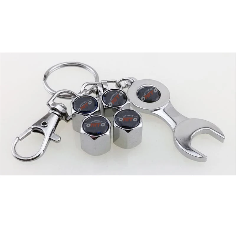 

Car styling 10set Tyre Airtight Valve Cap Trunk Wheel Cover With Wrench KeyChain for for audi volvo bmw honda toyota skoda