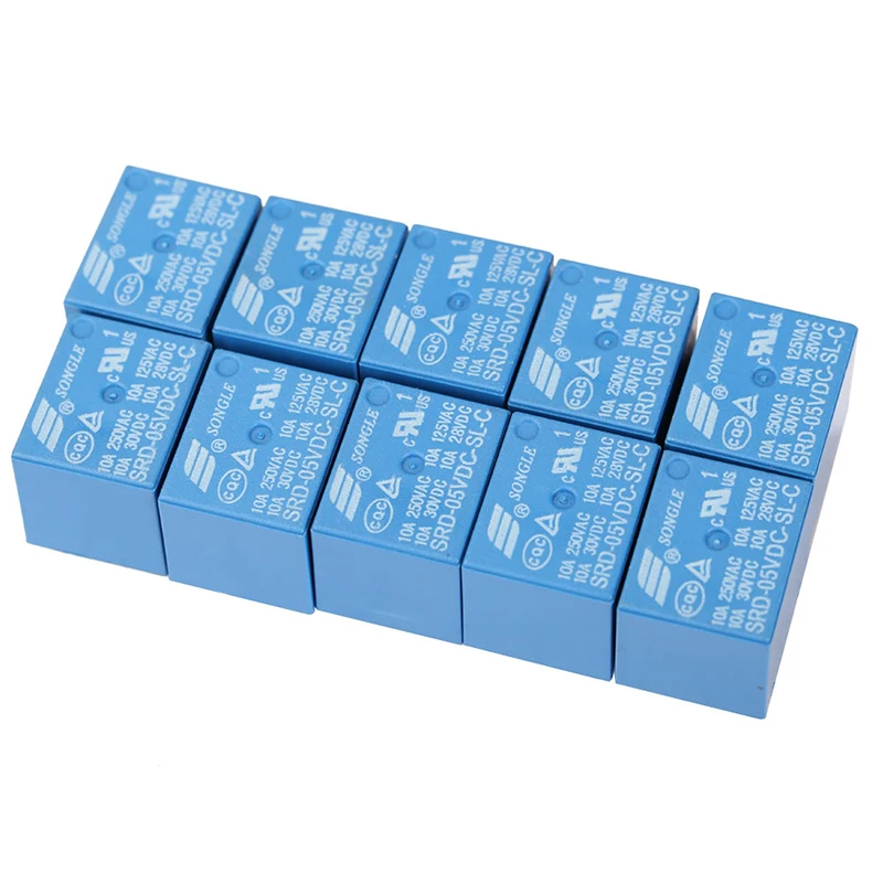 Профессиональный электромагнитные реле 10 шт. T73 5V SRD 5VDC SL C 5 Pin 250V AC 28V DC Мощность