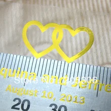 2000 шт./лот 5x3 см золотая фольга горячего тиснения из прозрачного ПВХ самоклеющаяся этикетка из термочувствительной бумаги Стикеры с вашим собственным логотипом no деталя. CU05