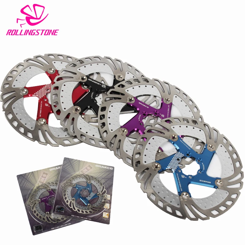 Radiating brake disc 160mm brakco rotor 203mm mtb floating rotor 180 mountain bike hydraulic brake disk ultralight 6 screws red
