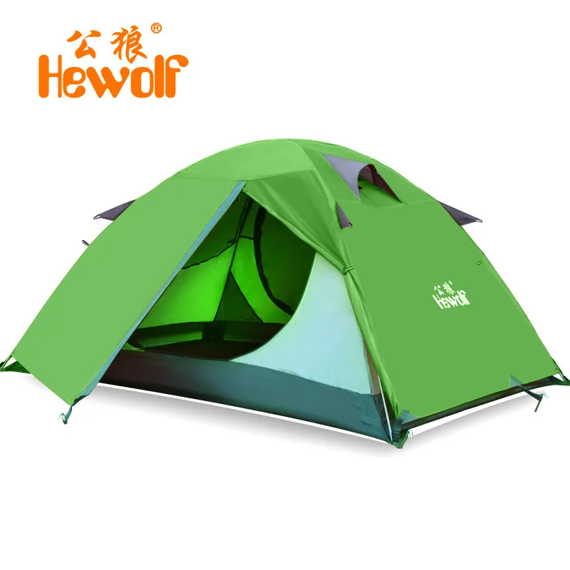 

Outdoor Portable Double Layer Camping Tent 3-4 Person Waterproof lightweight Beach fishing hunting Tente tentda Picnic Party