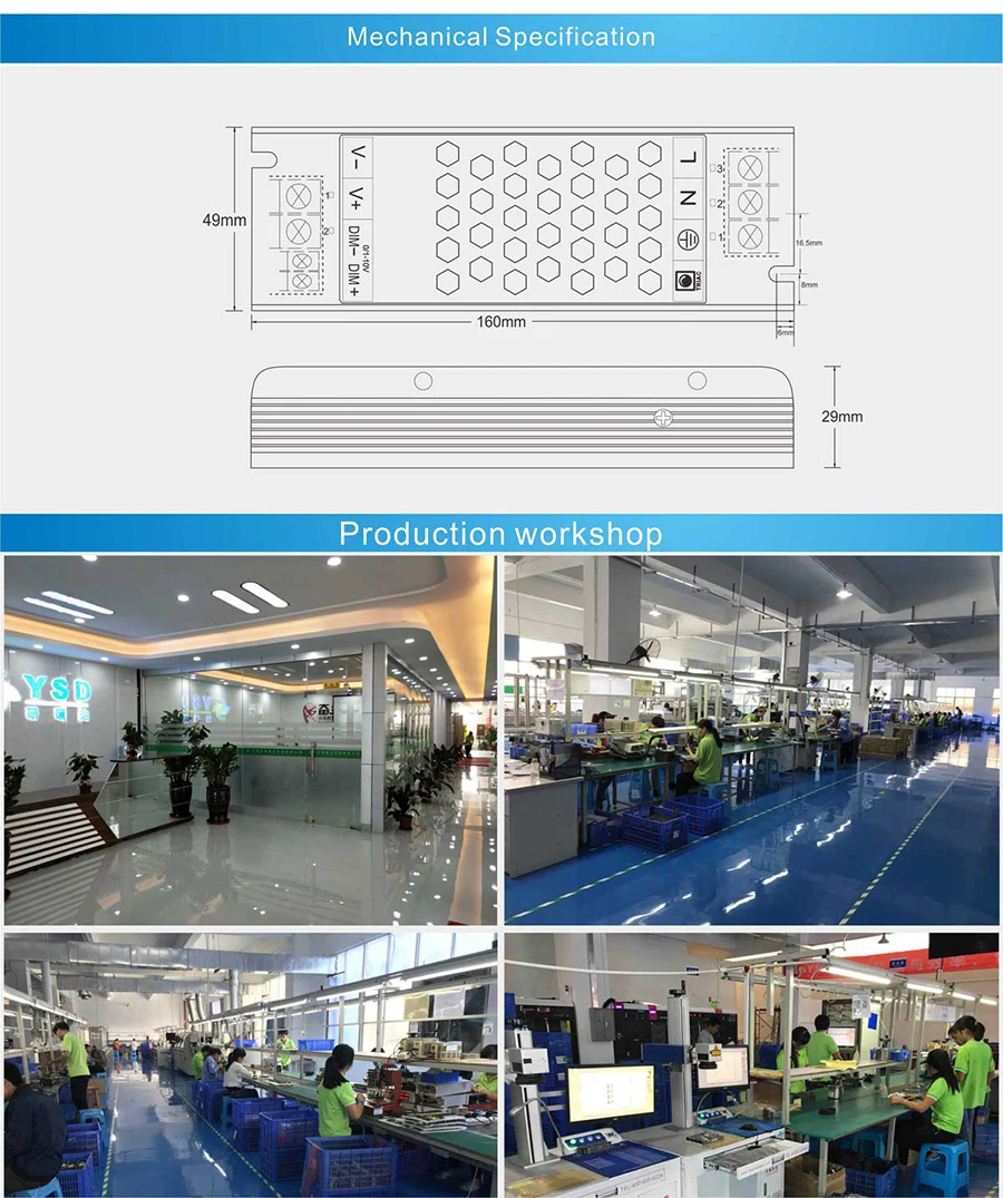 Triac& 0-10V диммируемый источник питания постоянного тока для светодиодной ленты DC 12Vdc 8.3A DC 24V 4.17A 100w трансформатор освещения 3 года гарантии