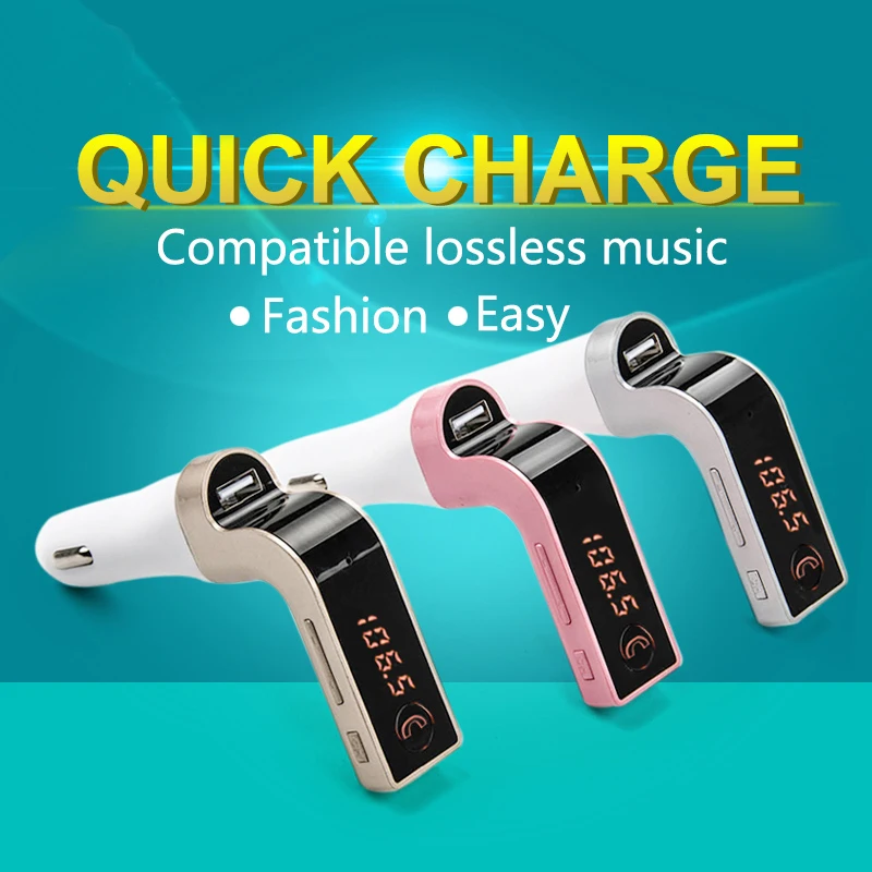 Wireless Bluetooth FM Transmitter Modulator LED Car Handsfree Car Kit MP3 Music Player Radio Adapter With USB Car Charger