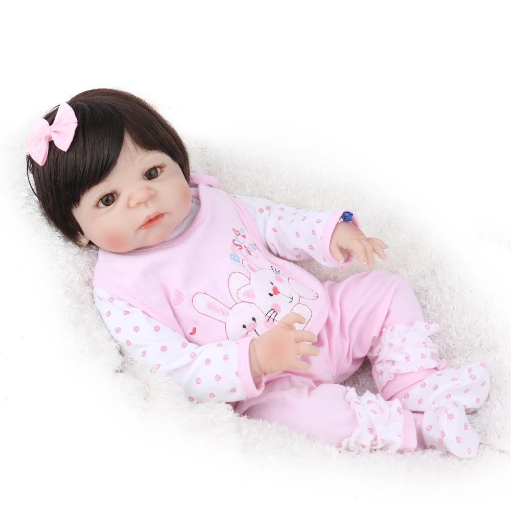 55 см 22 дюйма виниловые куклы Reborn Baby мягкие реалистичные Alive Menina для новорожденных