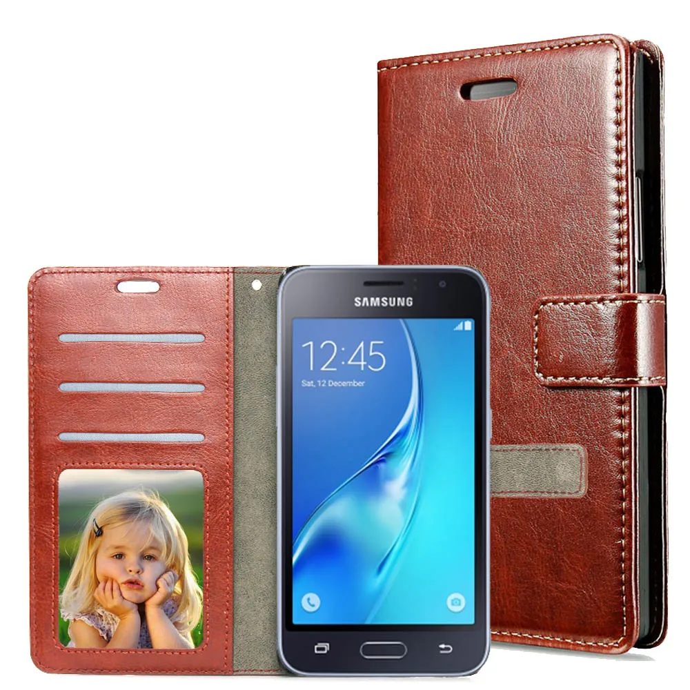 Ретро Кожаный чехол для Samsung Galaxy J2 2015 J200 фото рамка телефон бумажник флип на Книга