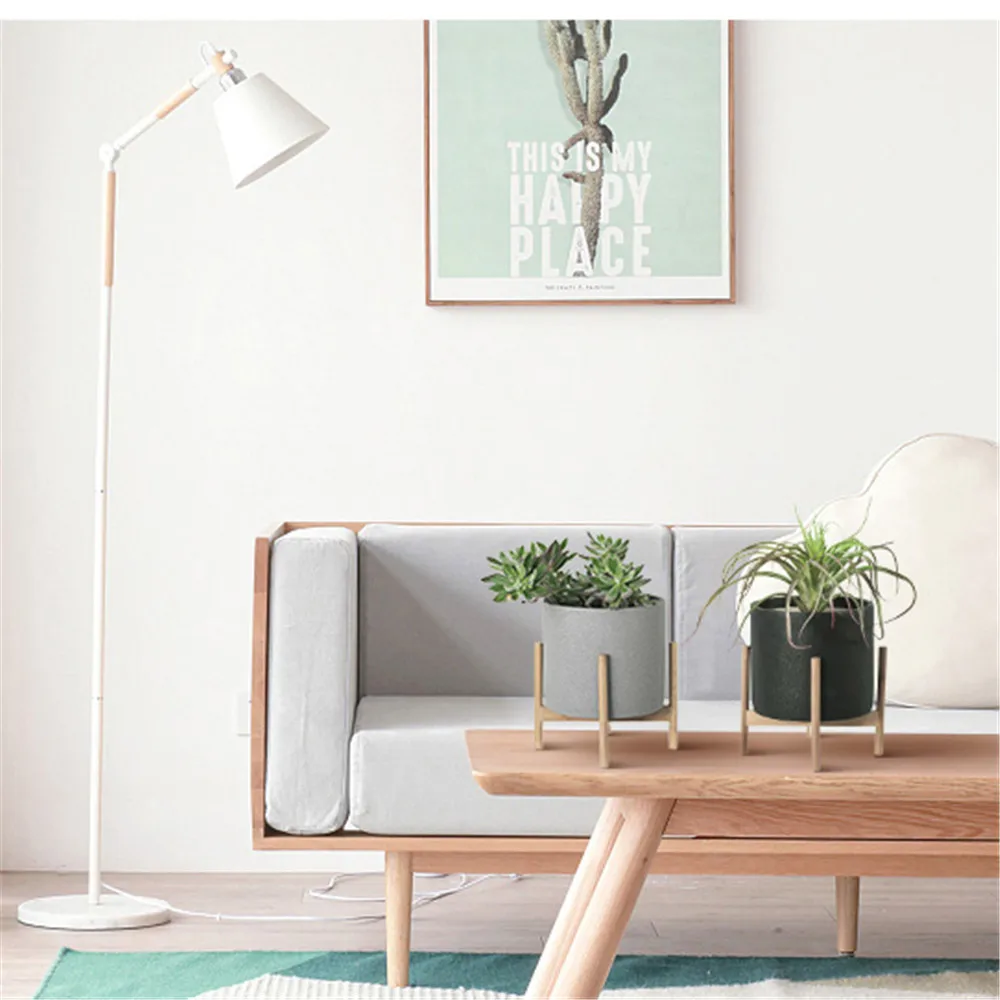 Decorative Geometric Wood Rack Holder Desktop with Cement Planter Garden Succulents Concrete Flower Pot with Plants Stand Wood Decorative Geometric Wood Rack Holder Desktop with Cement Planter Garden Succulents Concrete Flower Pot with Plants Stand Wood