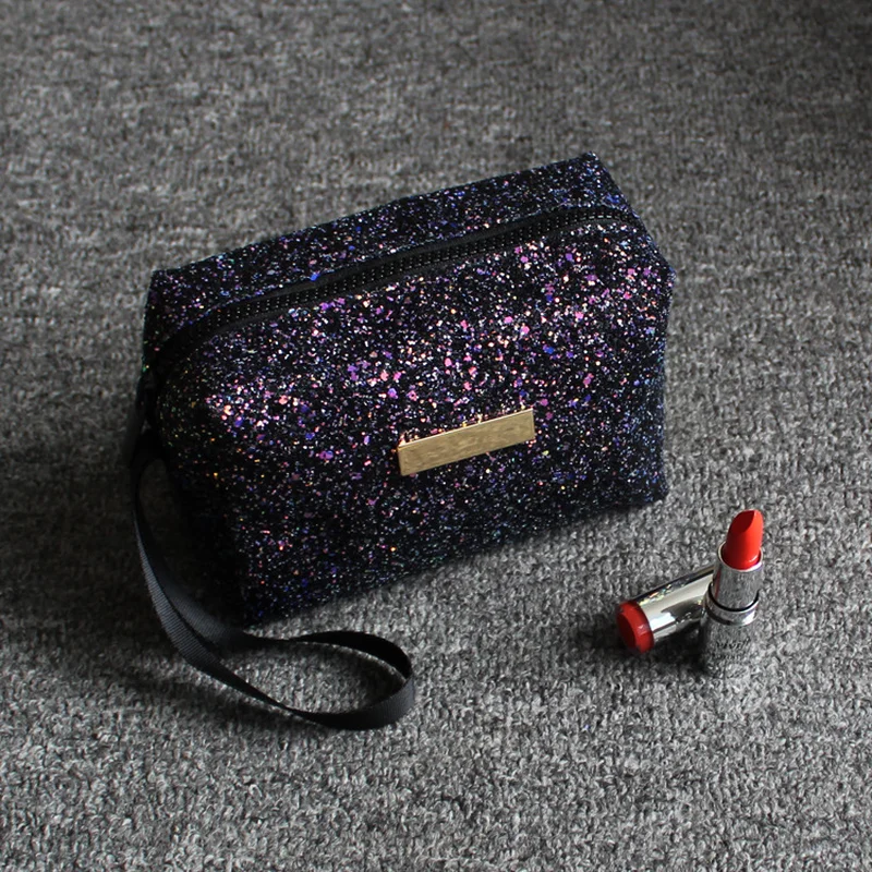 

2019 Shining Makeup Bag Messenger Women's Bag Handbags for Cosmetic Sequin Women Fashion Wallet Free Shipping