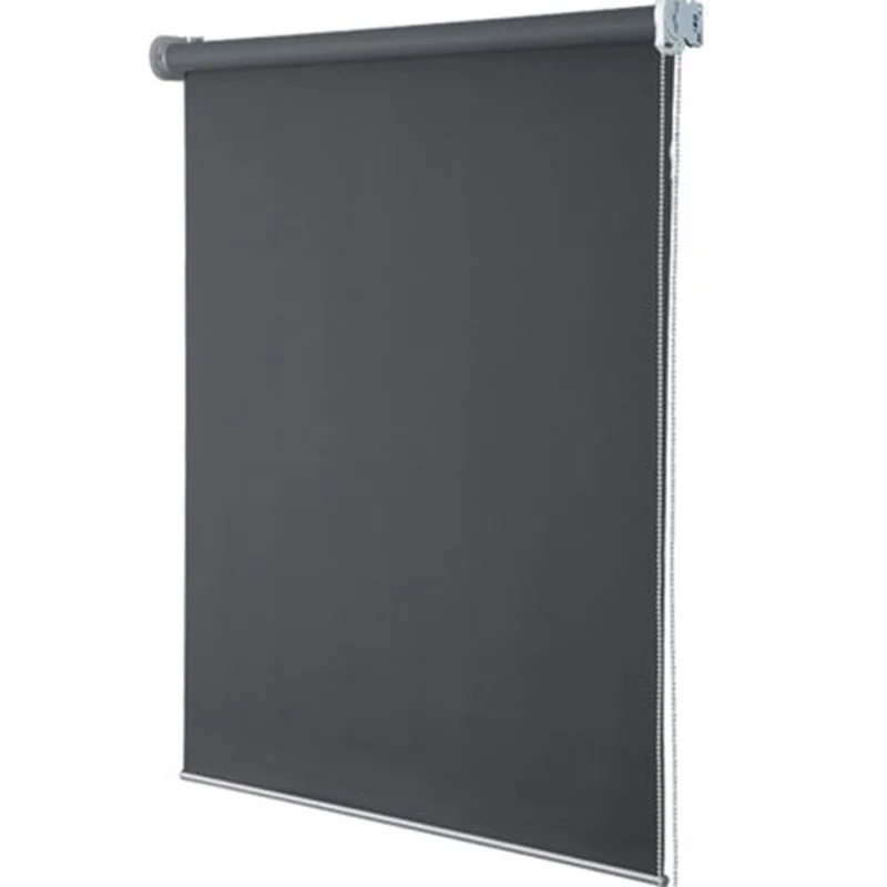 

New arrival customized size waterproof grey black white color blackout manual roller blinds curtain for windows made to size