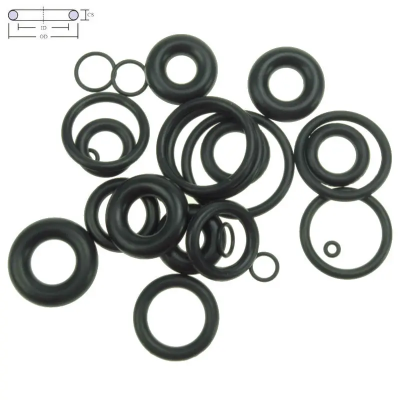 10P Oil Resistant FKM Viton Seal Fluorine Rubber 1mm O-Ring Sealing Ring 4-32mm