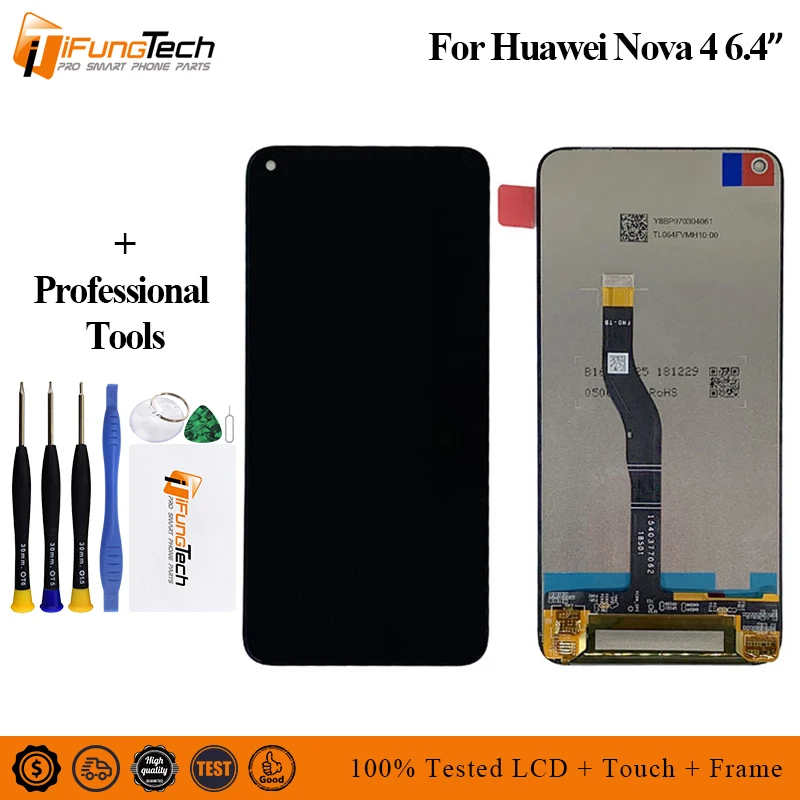 

Original LCD for Huawei Nova 4 LCD Display Touch Screen Digitizer Assembly For Huawei Nova 4 LCD Nova4 Screen Replacement Parts