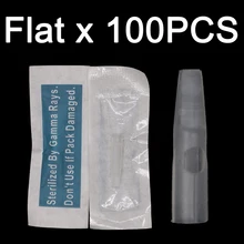 100 шт. 3F/4F/6F плоские иглы шапки индивидуально упакованные Перманентный макияж иглы Советы для дракона/мозаика/Мерлин/татуировки