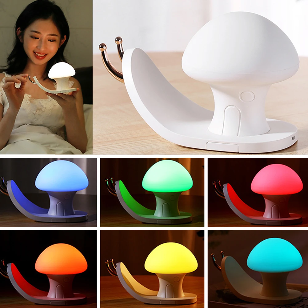 

Led Easy Install With Phone Holder Desktop Decorative Eye Care 7 Color Changing Ambient USB Charging Beside Lamp Night Light