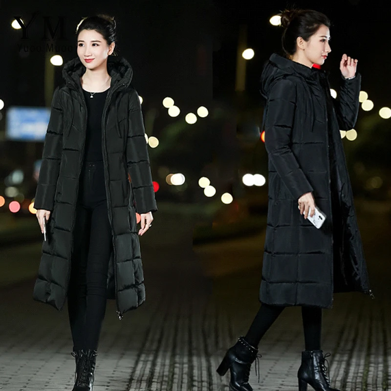 army Parka Green Occasionnel À blanc Mode D'hiver Veste Yuoomuoo rouge Marque Solide Noir Outwear Taille Nouveau Conception Capuchon Femmes Longue 3xl Plus 2018 ardoisé Manteau Chaud La qwwSgxzU