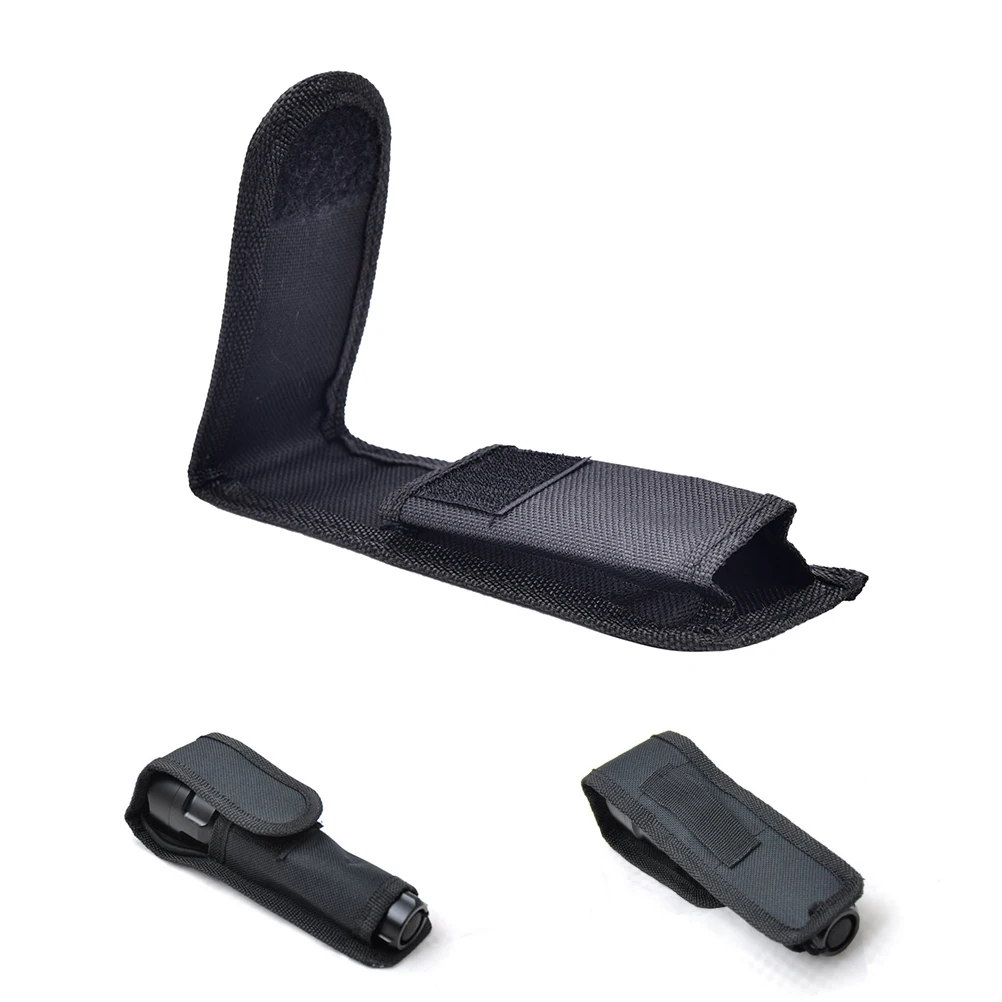 

1Pc Nylon Holster Pouch Bag Case for LED Flashlight Torch Light black
