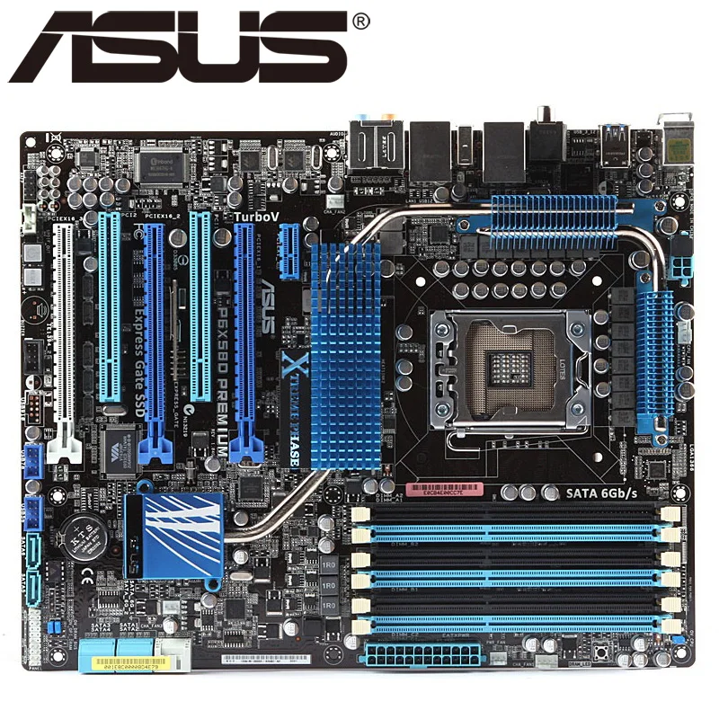Настольная Материнская плата Asus P6X58D Premium X58 Socket LGA 1366 i7 Extreme DDR3 24G ATX UEFI BIOS