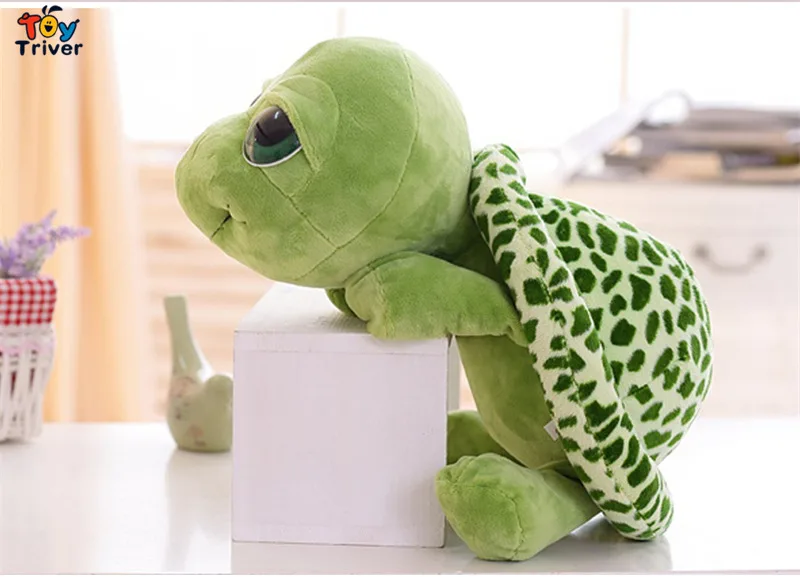 Плюшевая черепаха с большим глазом, зеленая черепаха, игрушки, кукла, чучело, океанское животное, подарок для малышей, детей, Детский дом, магазин, украшение, тривер