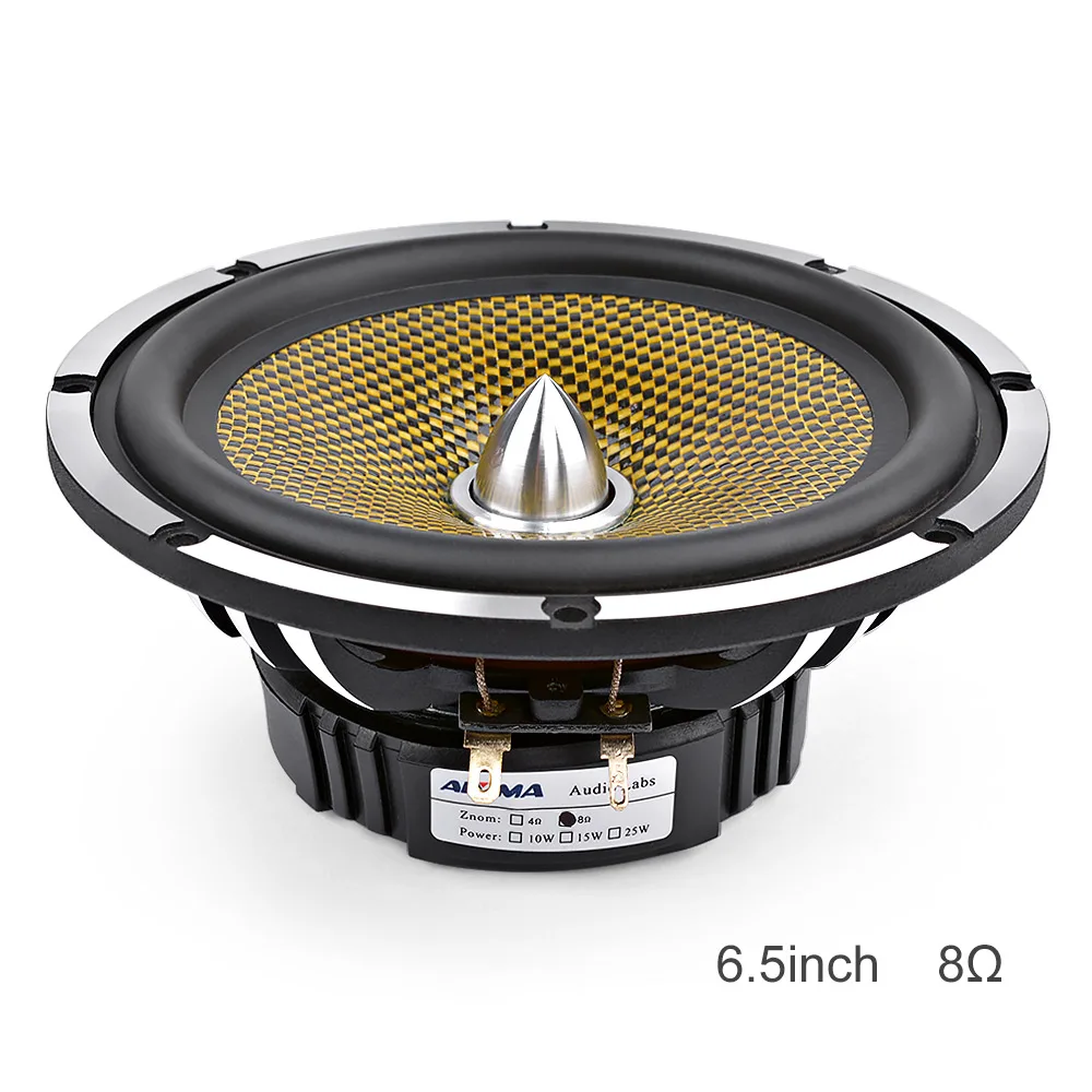 AIYIMA 6,5 дюймов Автомобильный Аудио СЧ бас динамик высокой мощности 4 8 Ом 60 Вт 25 ядро пуля алюминиевый умывальник музыкальный НЧ динамик громкий динамик - Цвет: 8 Ohm