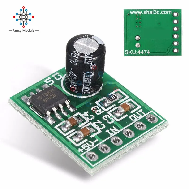 

Mini XH-M125 XPT8871 Mono Stereo Lithium Battery Power Amplifier Module Board 3V 5V 5W Audio Output Input 6W Sing Machine Module