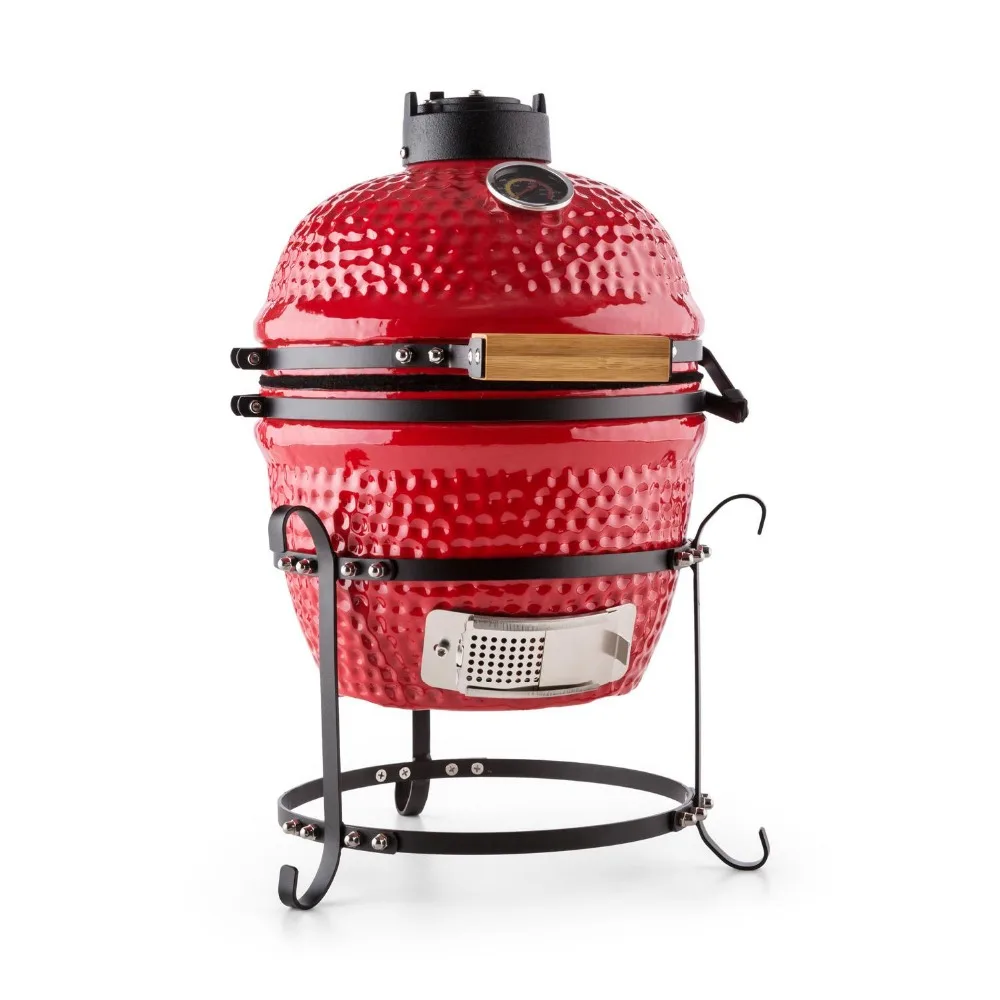 

Top Quality 13 Inch Oval shade Mini BBQ Ceramic Kamado Outdoor Charcoal Pizza Stove Grill BBQ Barbecue