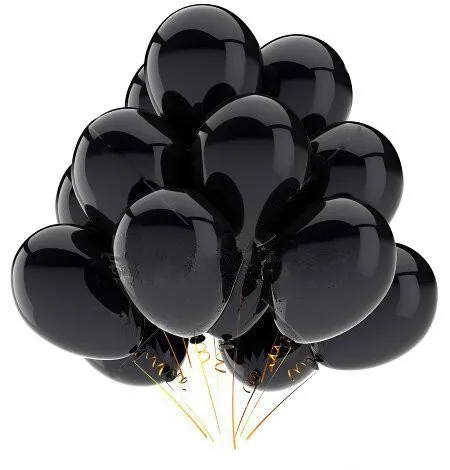 10 шт./лот 10 дюймов Жемчужные золотые серебряные черные латексные шары на день рождения, свадьбу, вечеринку, Декор, воздушные гелиевые шары, подарки для детей - Цвет: black
