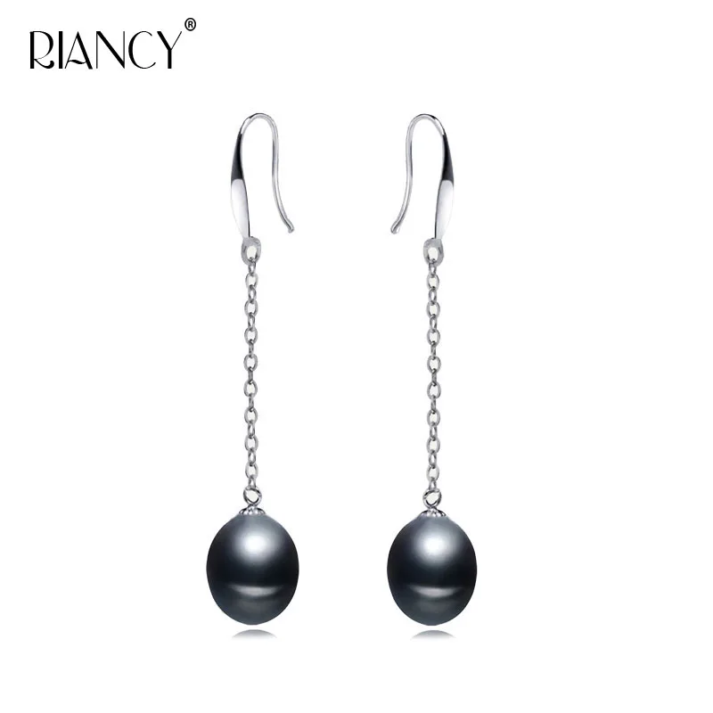 Classical Elegant Women long Earrings Freshwater Pearl 925 sterling silver Wedding Bridal Jewelry with Gift Box | Украшения и