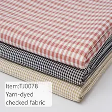 0,25 м/шт. окрашенная в пряжу клетчатая хлопковая полиэфирная ткань для мужских рубашек и женских рубашек для летних и весенних платьев горячая Распродажа TJ0078