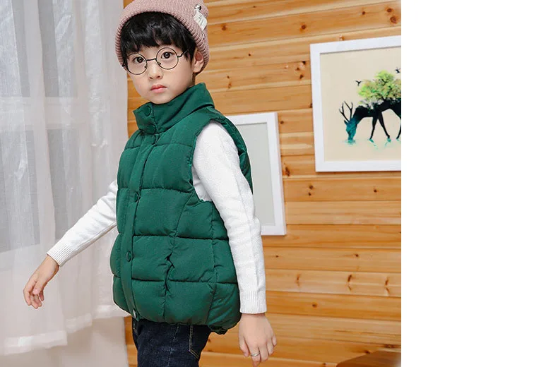 little big girls vest winter autumn padded teenage boys vests and waistcoats kids black green pink teenagers children clothing (34)