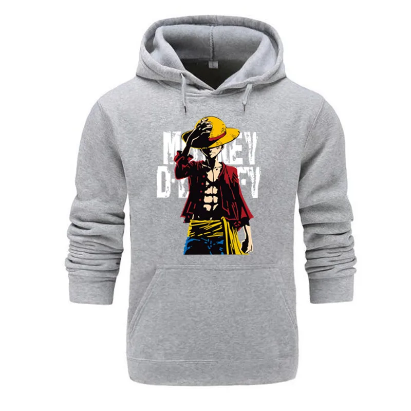 One Piece Monkey D Luffy Fashion Hoodies Anime New Arrival Cotton Sweatshirt Harajuku Brand Clothing Hip Hop Moleton Masculino