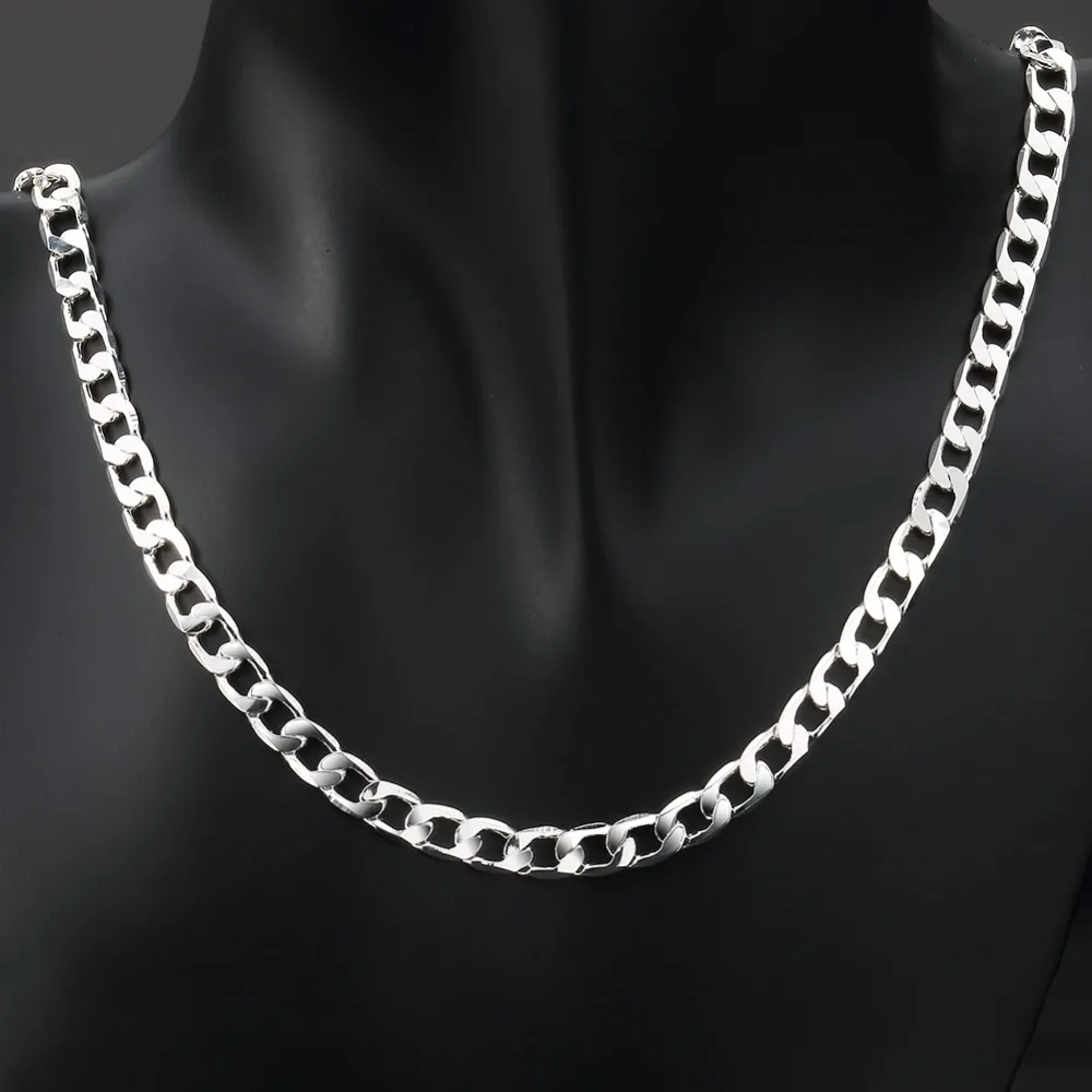 6mm 925 Silver Chain Necklace 26'' Wholesale Women Necklaces Fashion