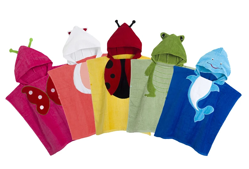 Retail 5 Colors Baby Hooded Poncho kids bath towel/Animal Modeling